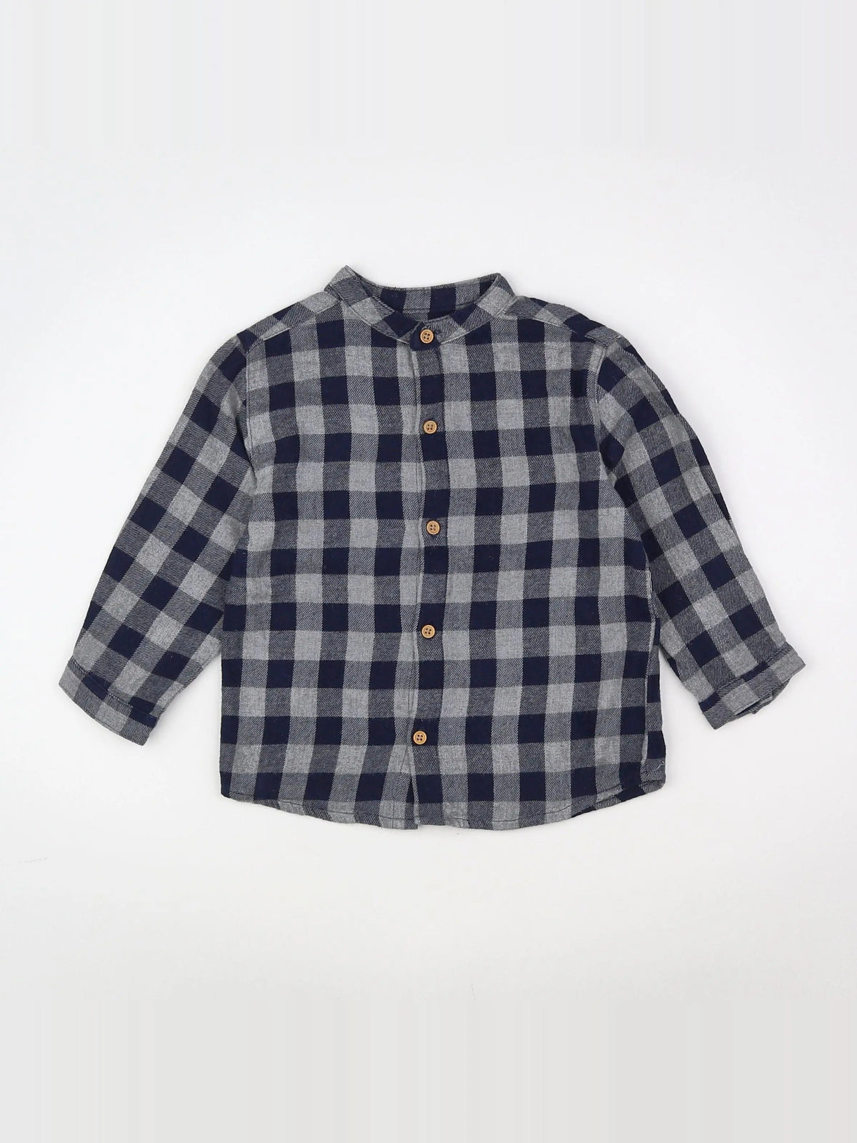 Boutchou - chemise gris, bleu - 18 mois
