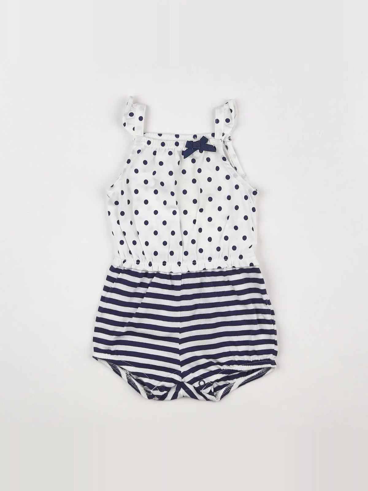 H&M - combinaison blanc, bleu - 3/6 mois
