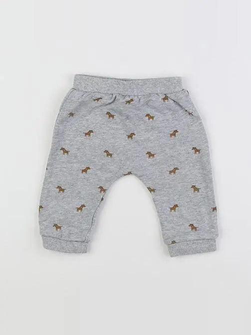 Boutchou - jogging gris, marron - 3 mois