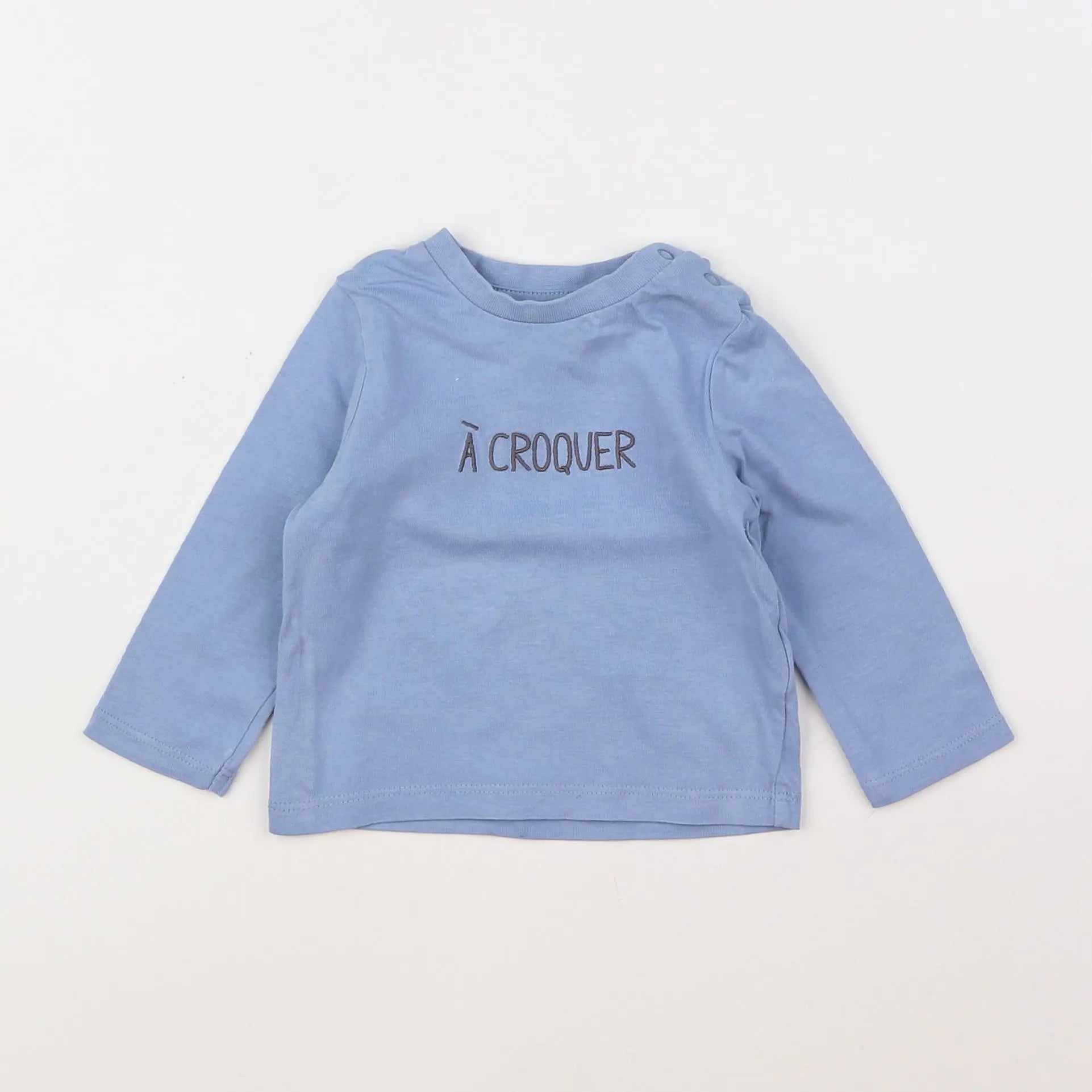 Vertbaudet - tee-shirt bleu - 6 mois