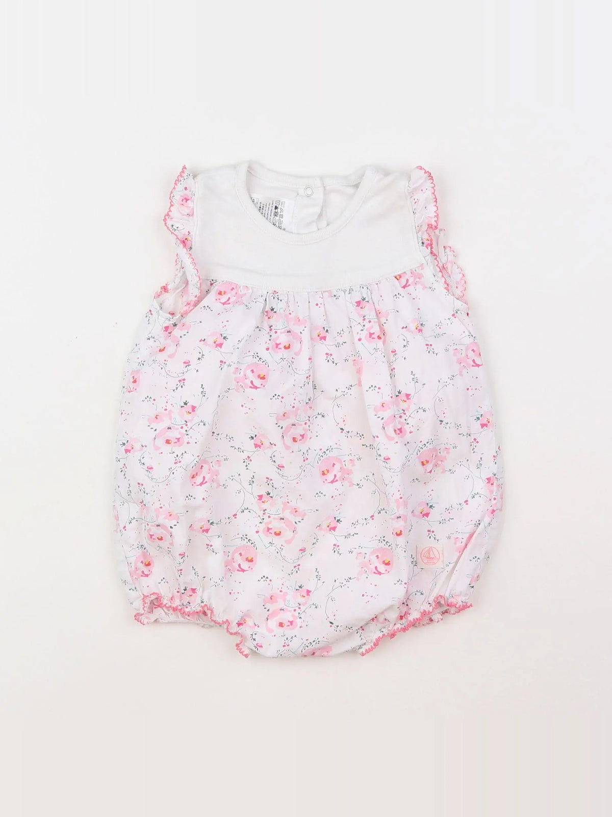 Petit Bateau - combinaison blanc - 6 mois
