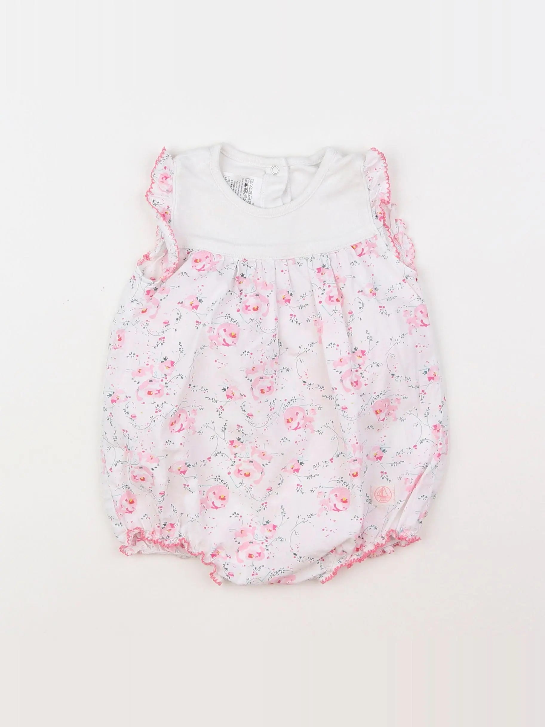Petit Bateau - combinaison blanc - 6 mois