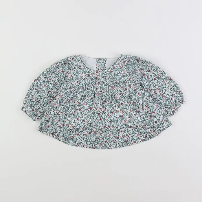 Vertbaudet - blouse vert, rose - 3 mois