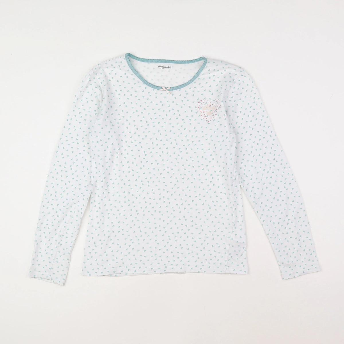 Vertbaudet - maillot de corps blanc, bleu - 12 ans