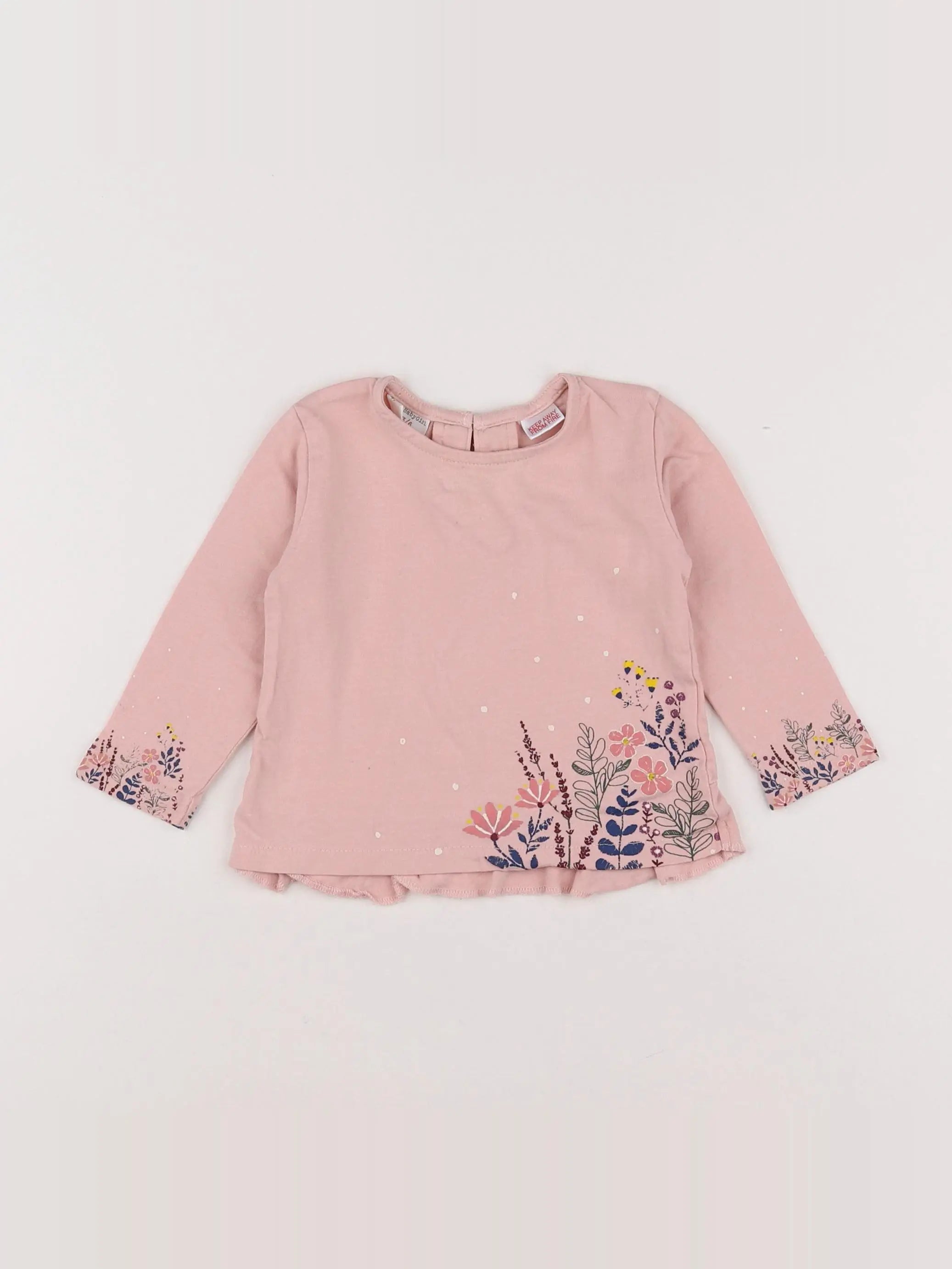 Zara - tee-shirt rose - 3/6 mois