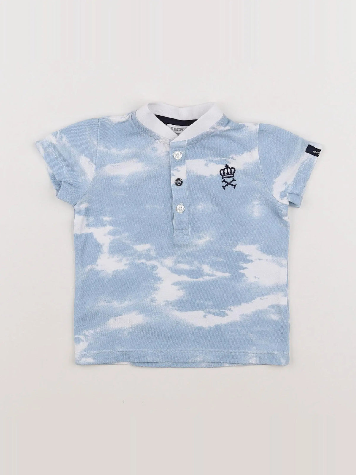 IKKS - polo bleu - 12 mois