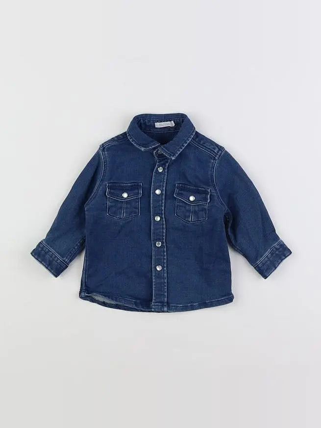 Boutchou - chemise bleu - 6 mois