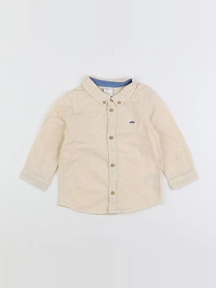 H&M - chemise jaune - 9/12 mois