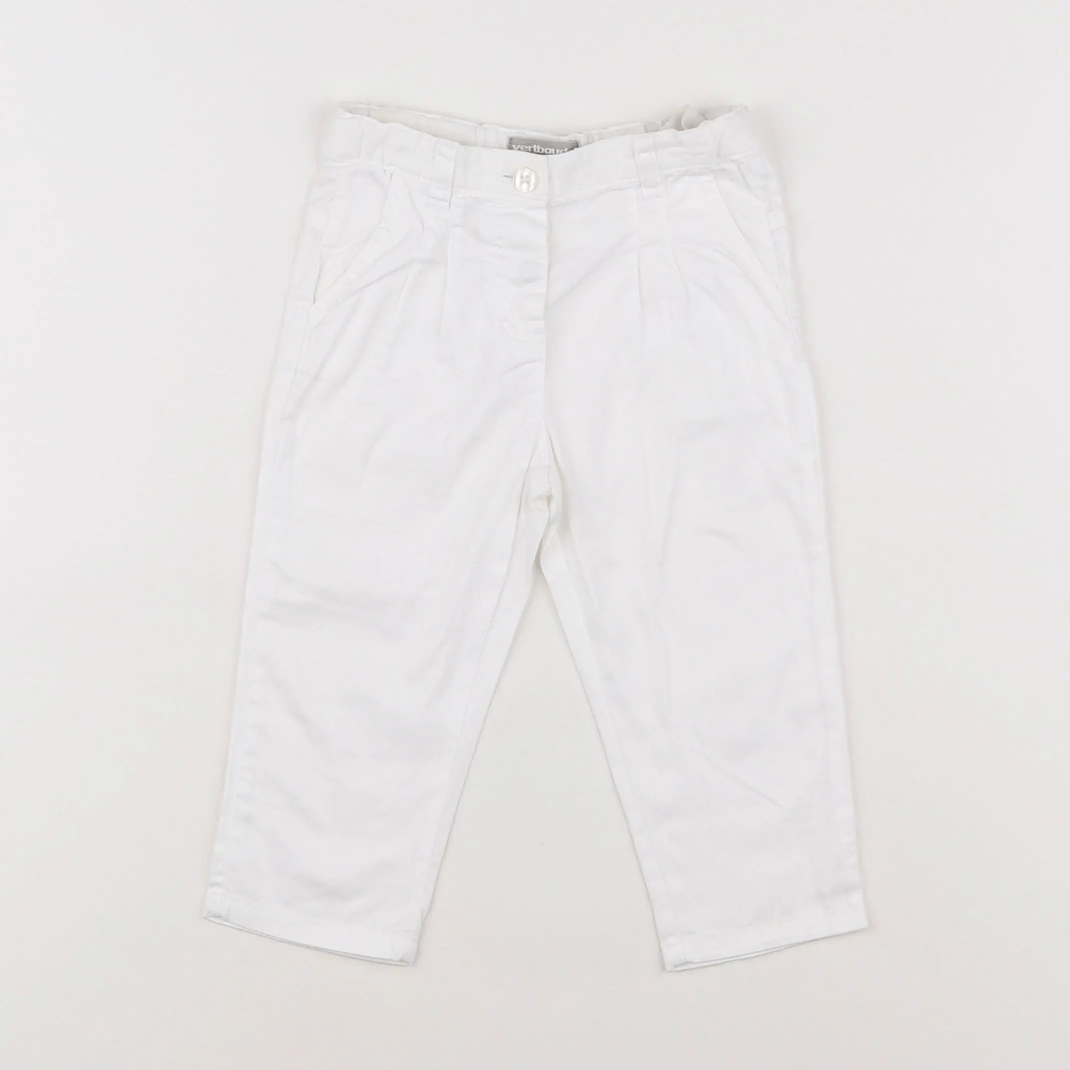 Vertbaudet - pantalon blanc - 18 mois