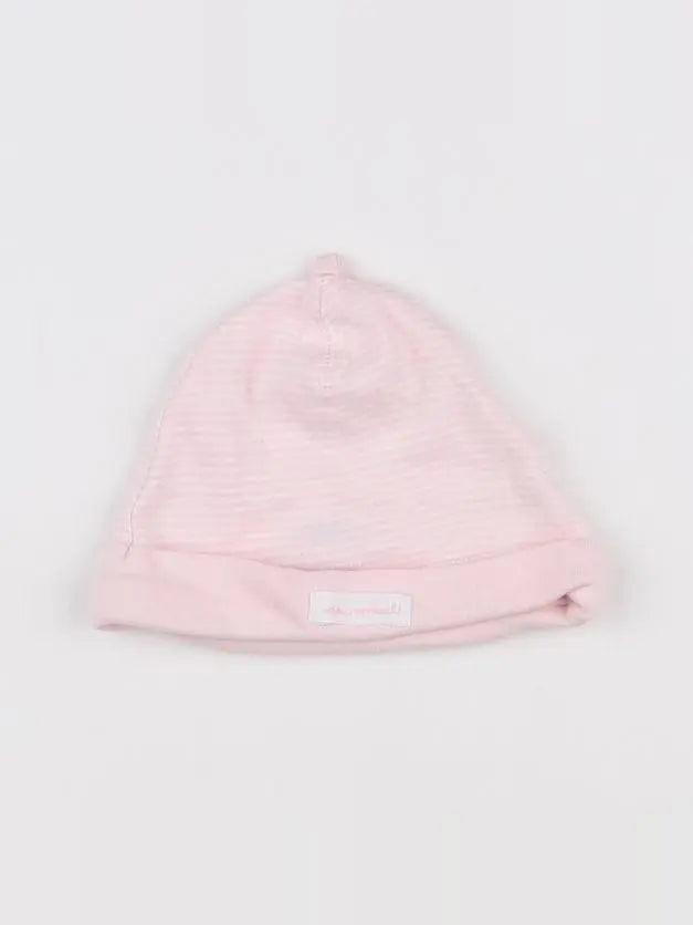 H&M - bonnet rose, blanc - 2/4 mois