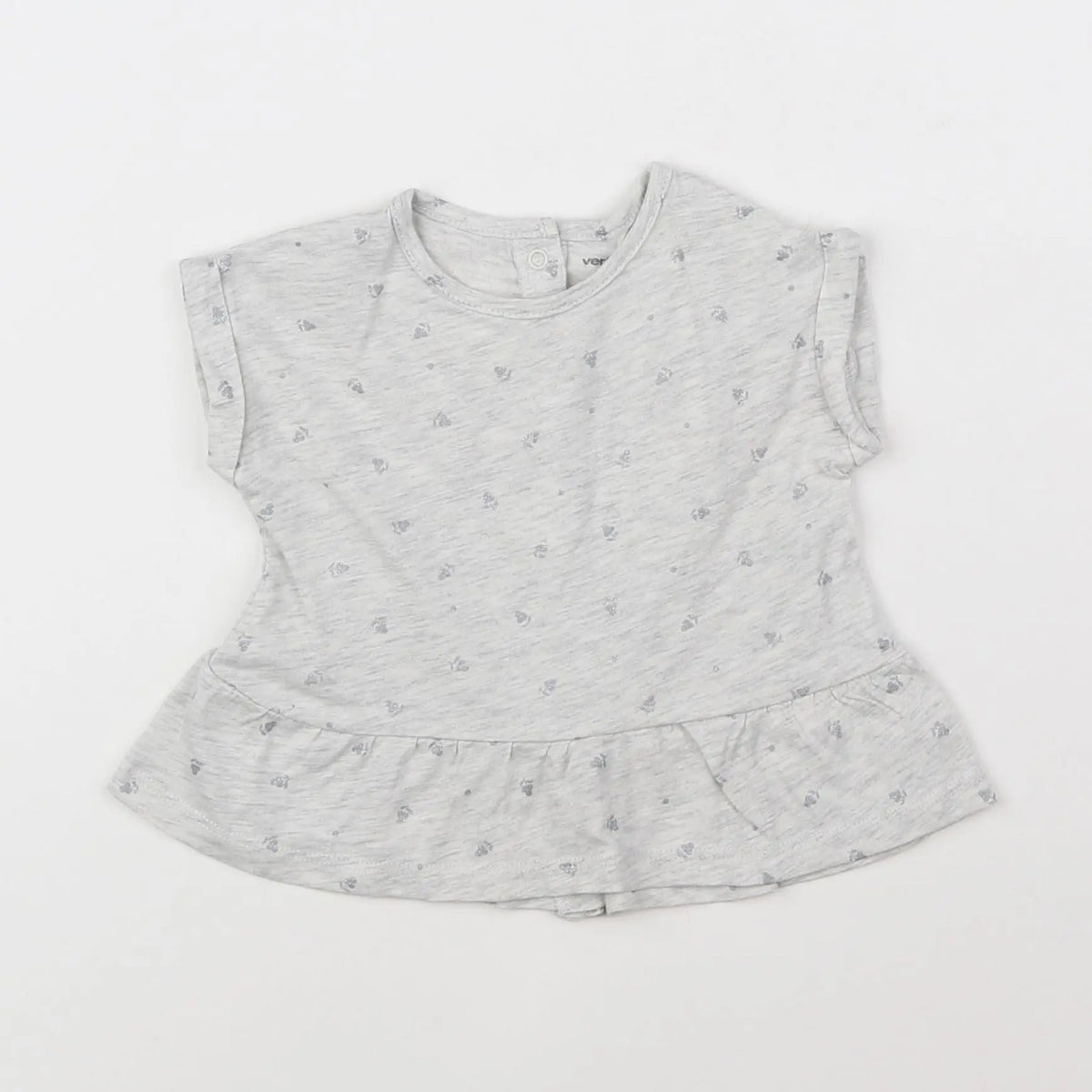 Vertbaudet - tee-shirt gris - 9 mois
