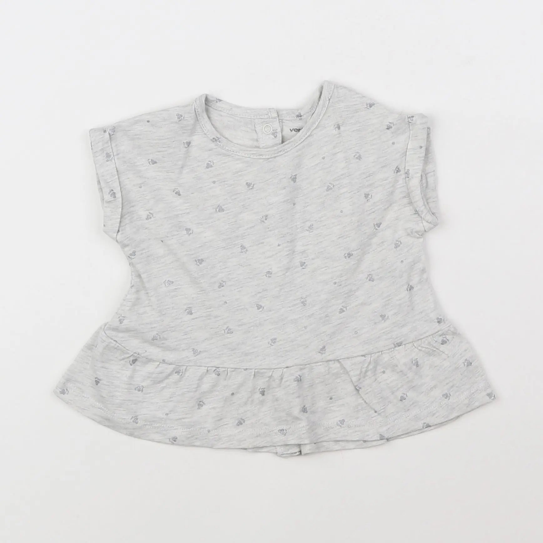 Vertbaudet - tee-shirt gris - 9 mois