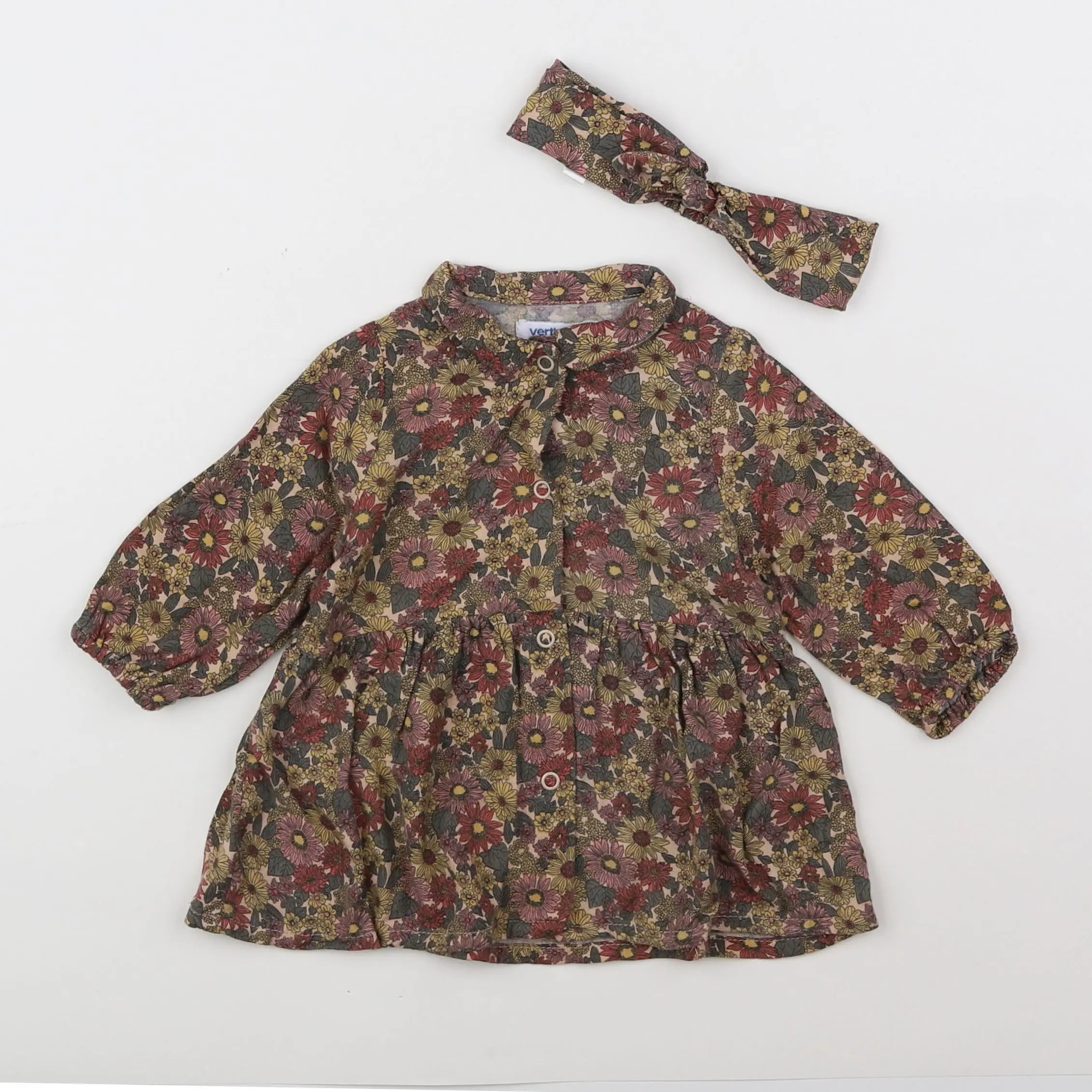 Vertbaudet - robe multicolore - 6 mois