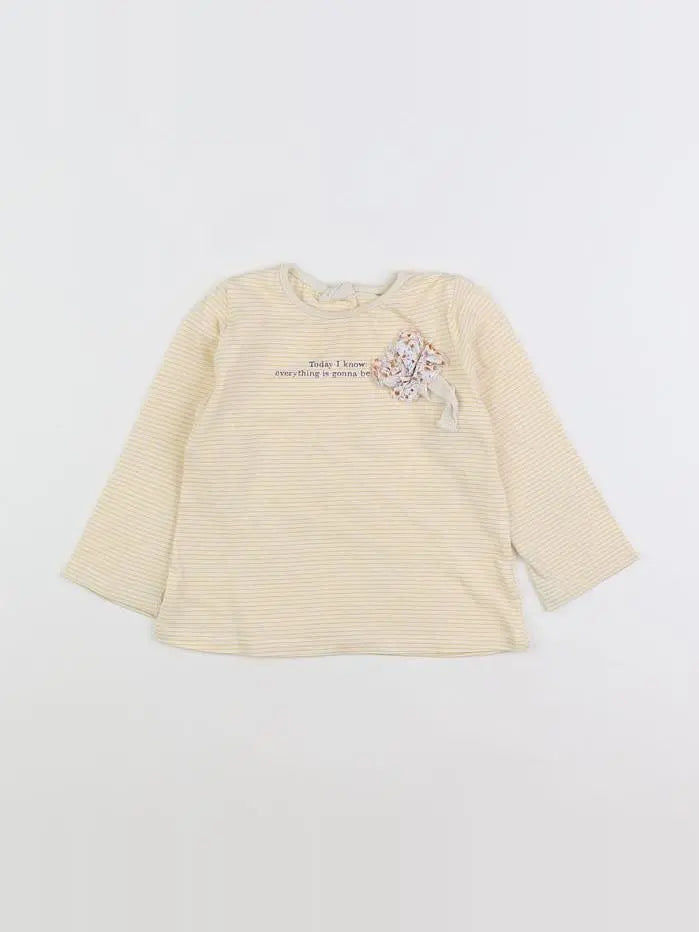 Zara - tee-shirt jaune - 12/18 mois