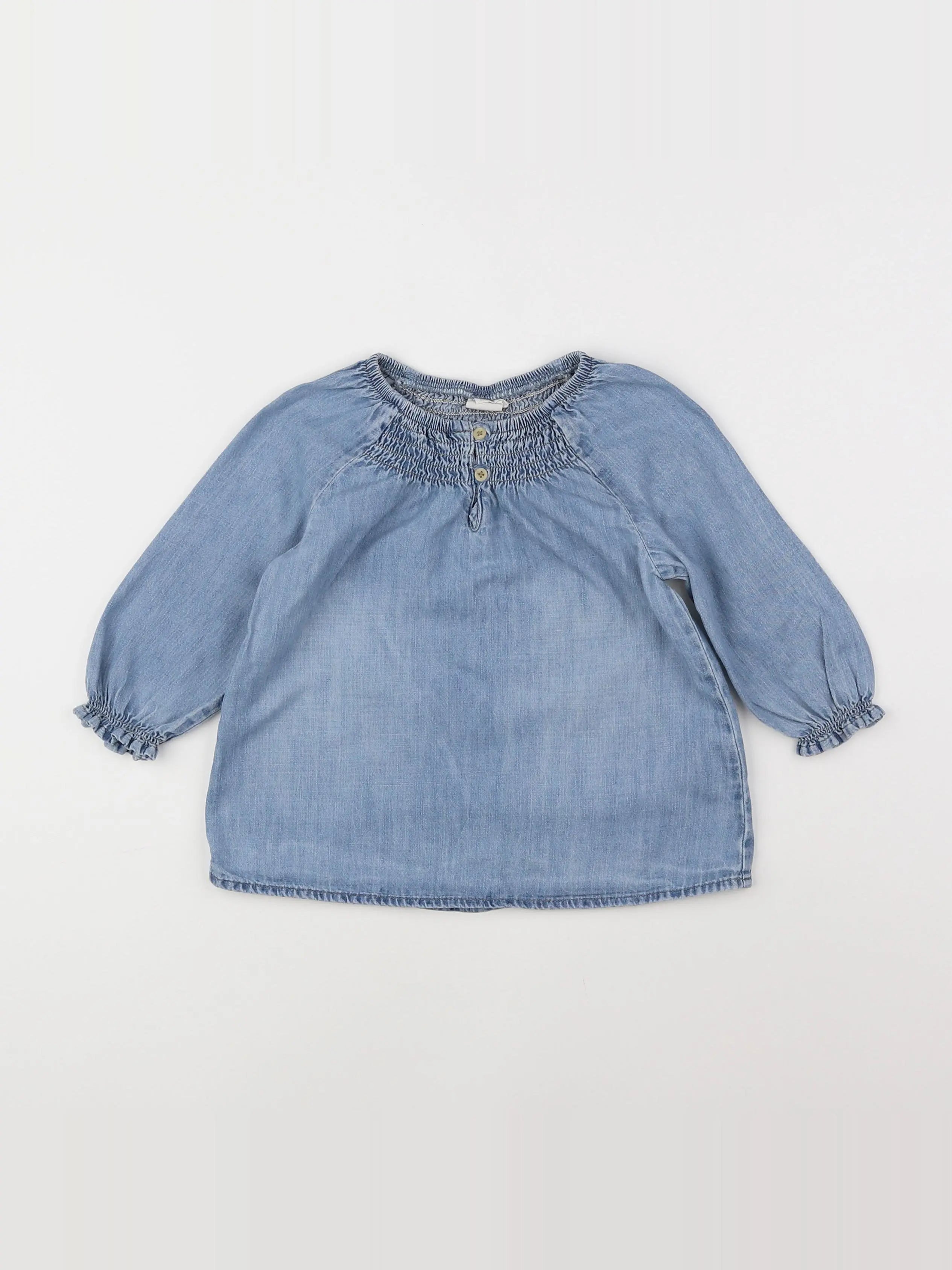 H&M - robe bleu - 12/18 mois