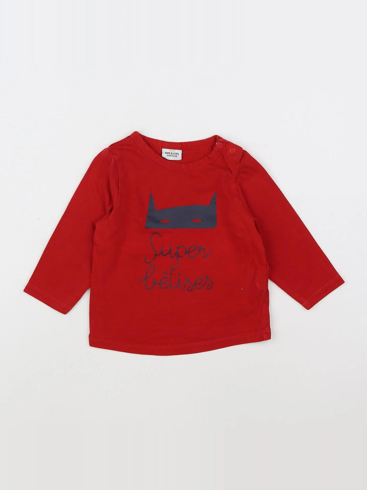 Tape à l'oeil - tee-shirt rouge - 12 mois