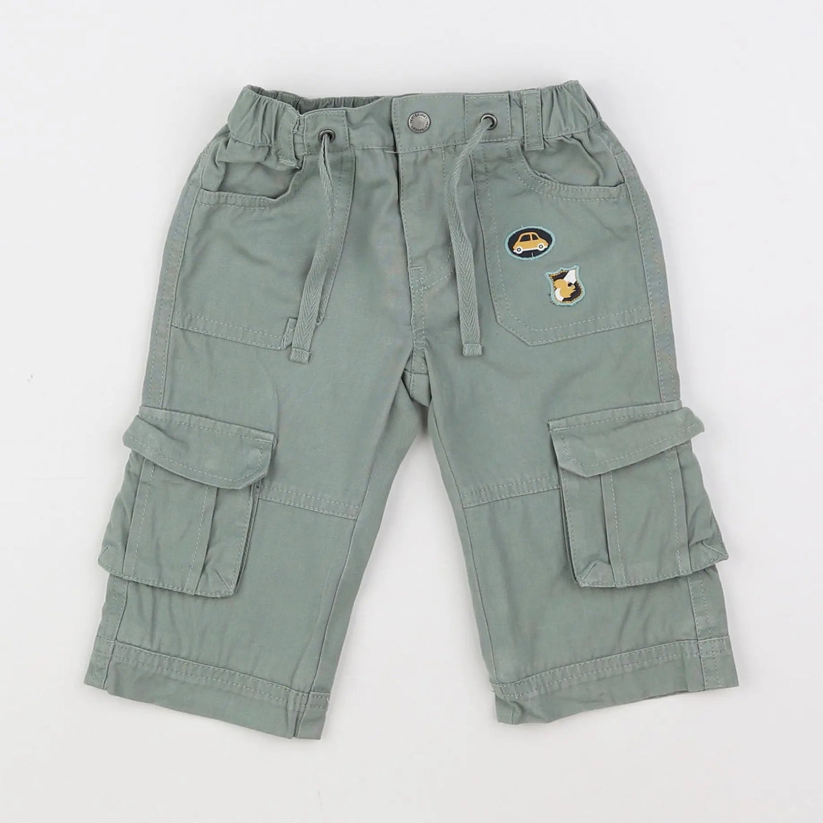 Vertbaudet - pantalon vert - 12 mois