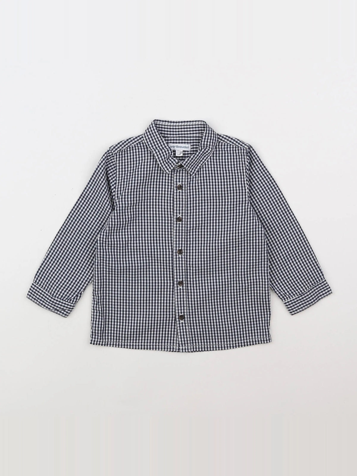 Vertbaudet - chemise blanc, bleu - 2 ans