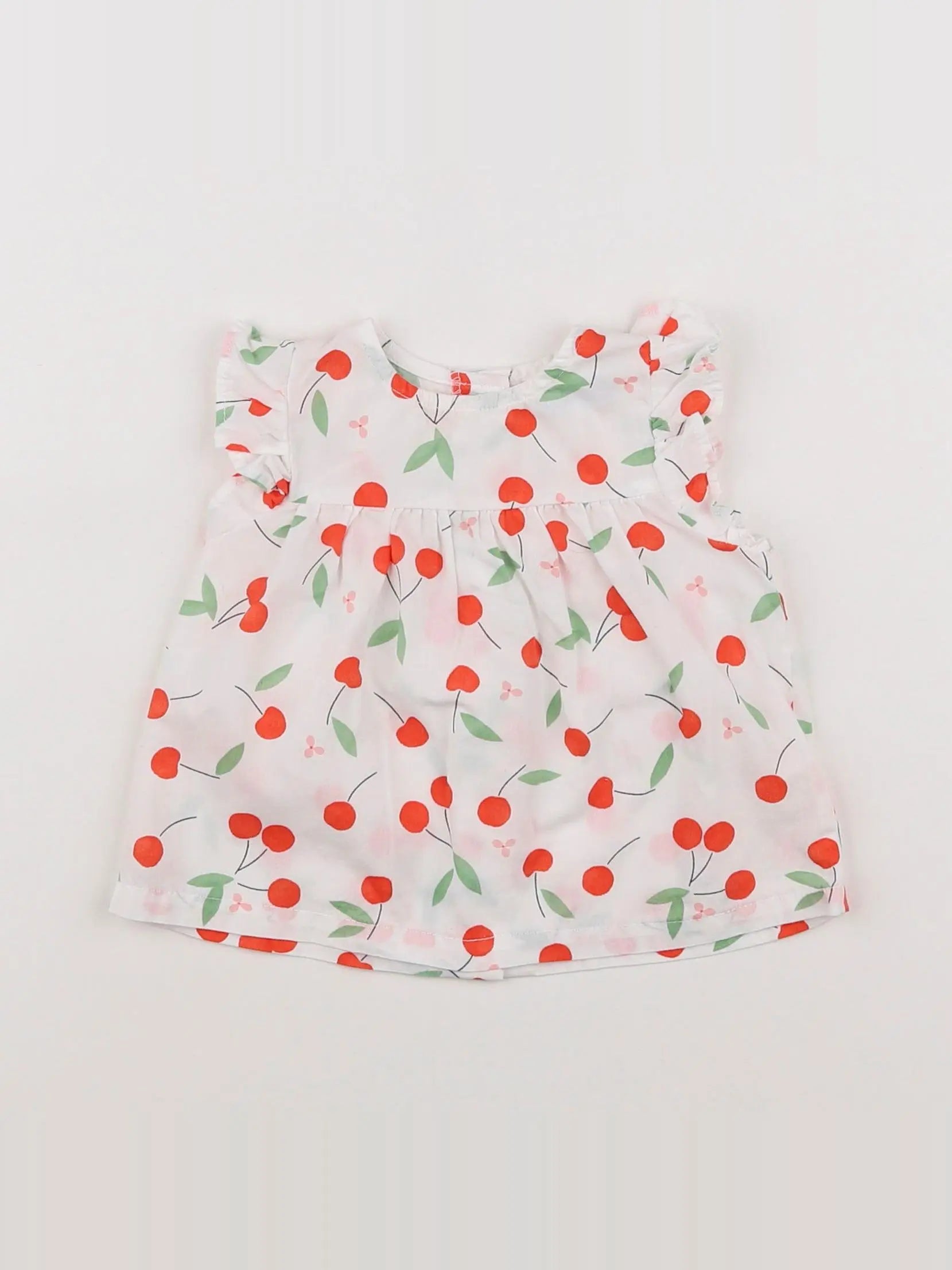 Vertbaudet - blouse rouge - 6 mois