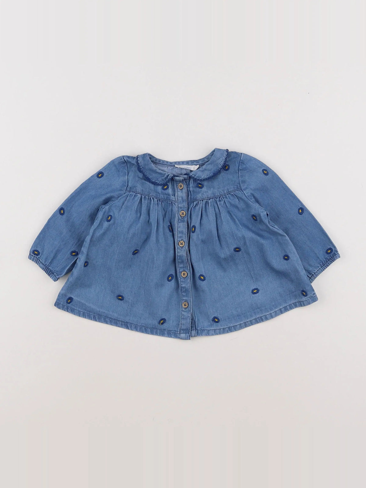 Boutchou - blouse bleu - 6 mois