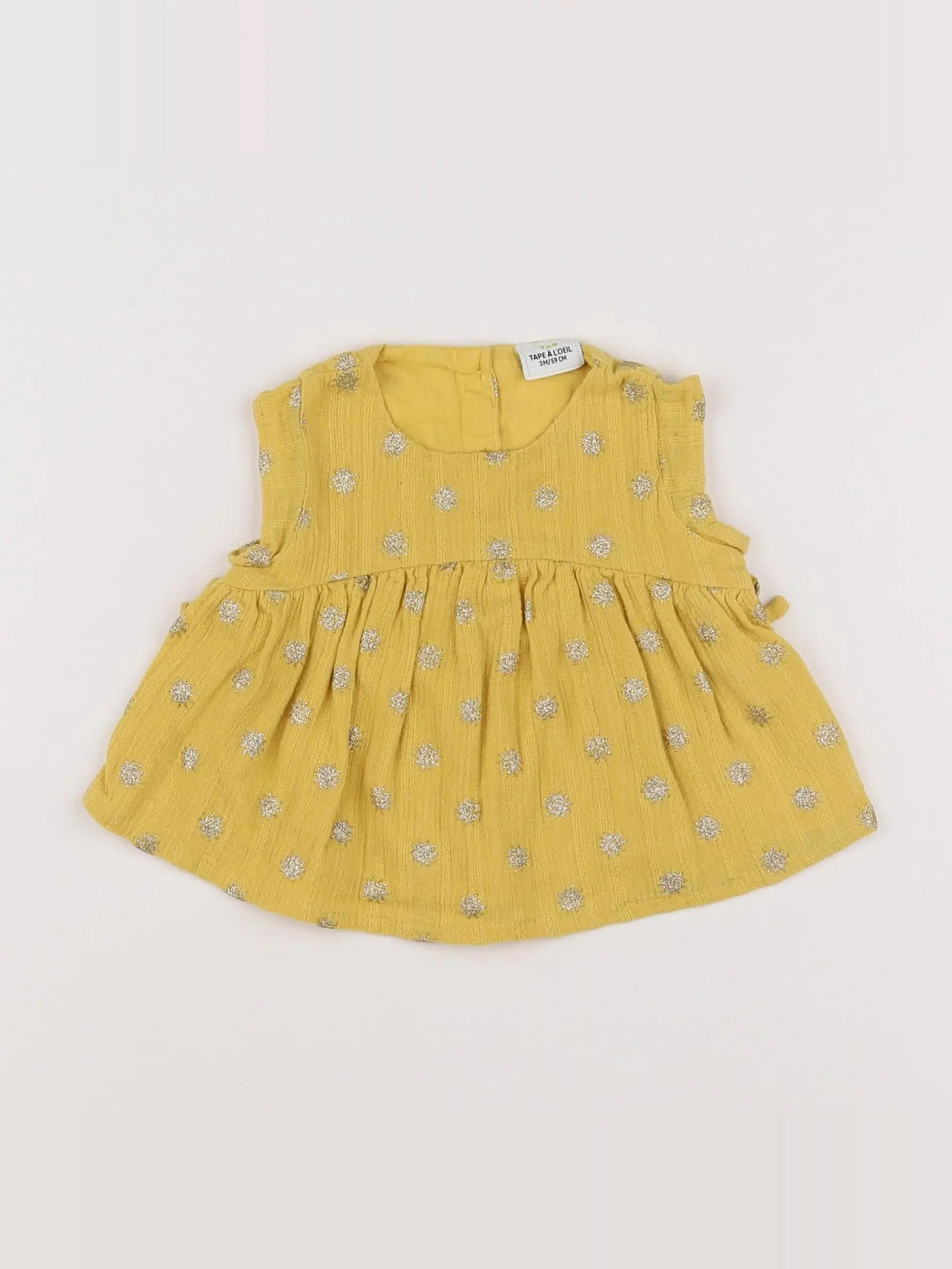 Tape à l'oeil - robe jaune, or - 3 mois