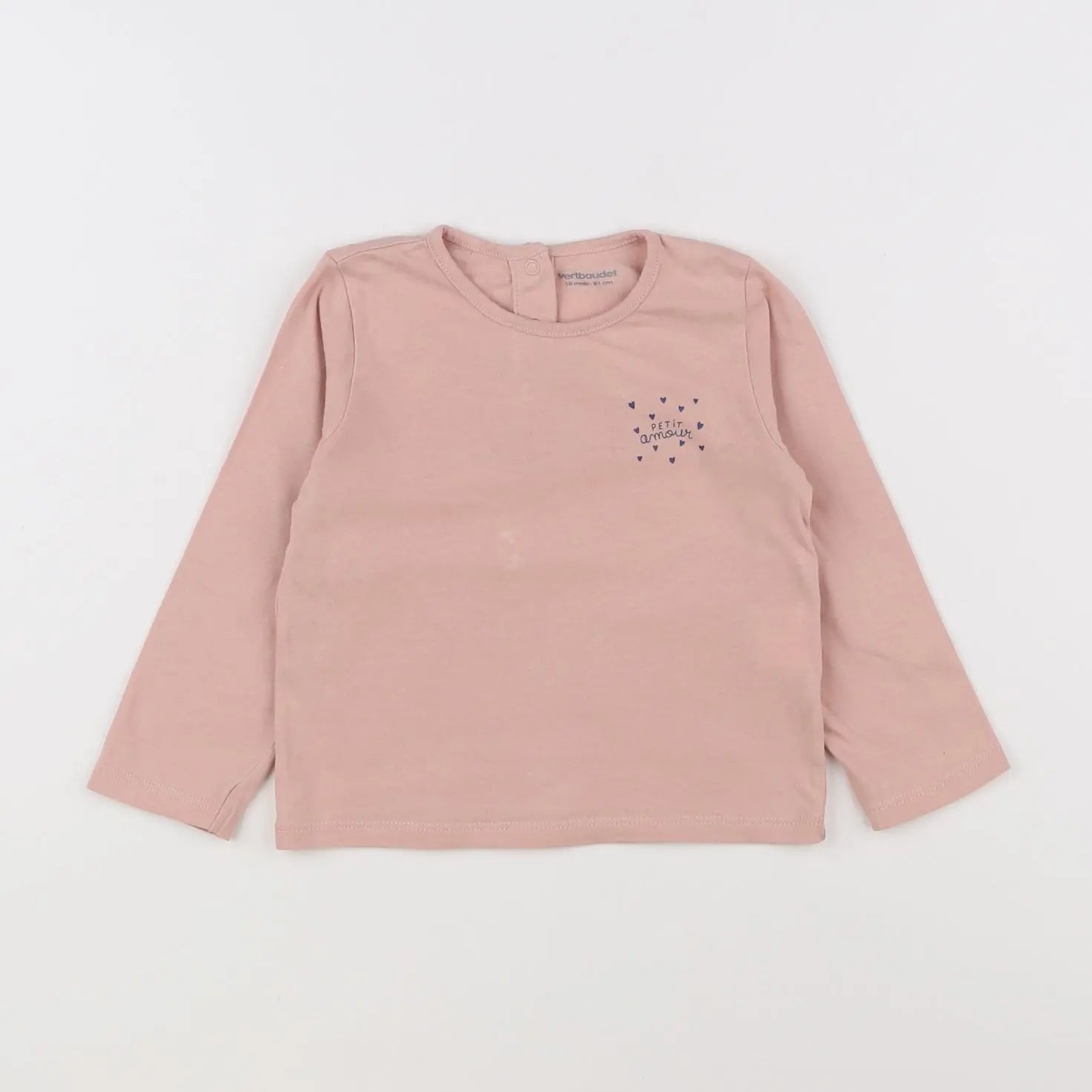 Vertbaudet - tee-shirt rose - 18 mois