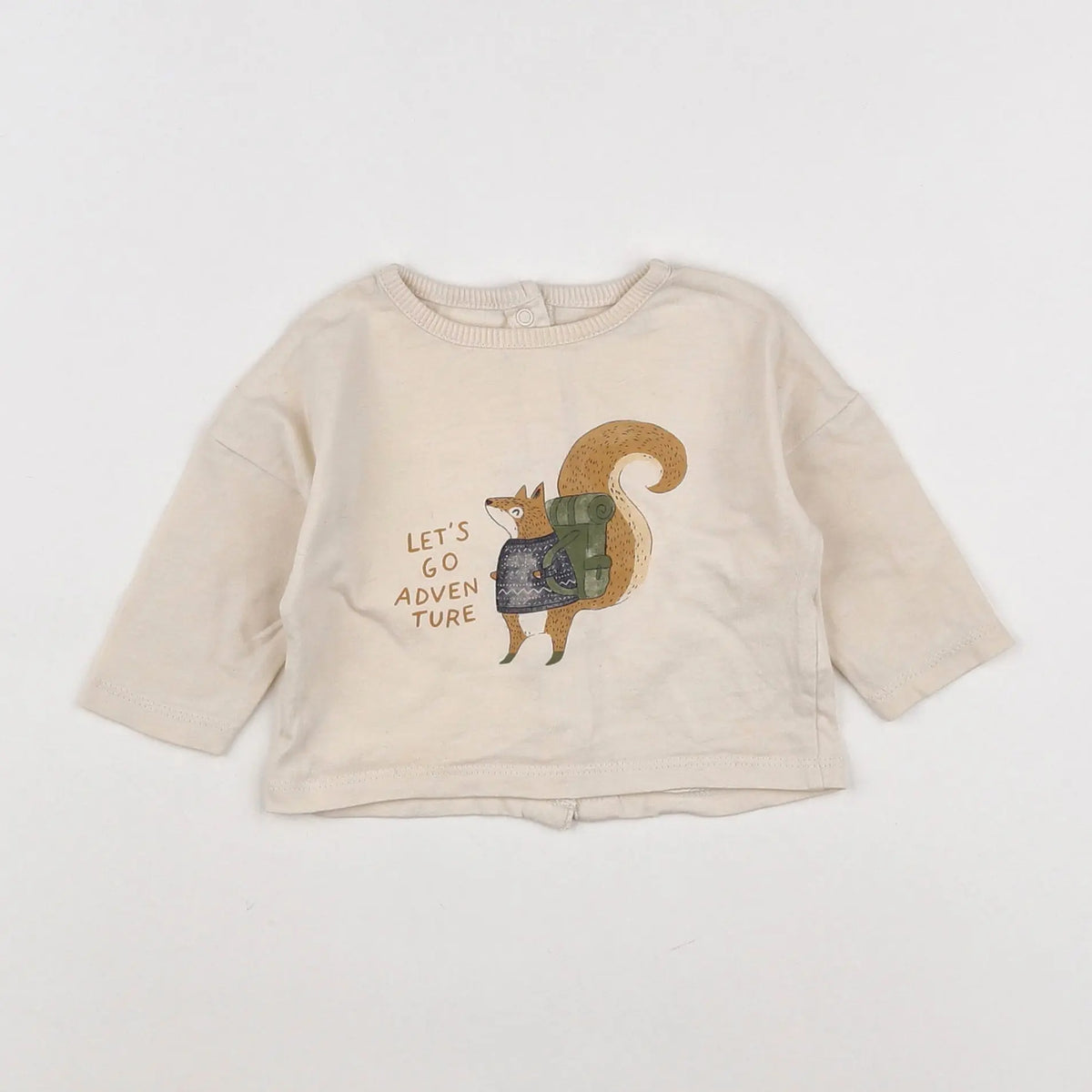Vertbaudet - tee-shirt beige - 3 mois