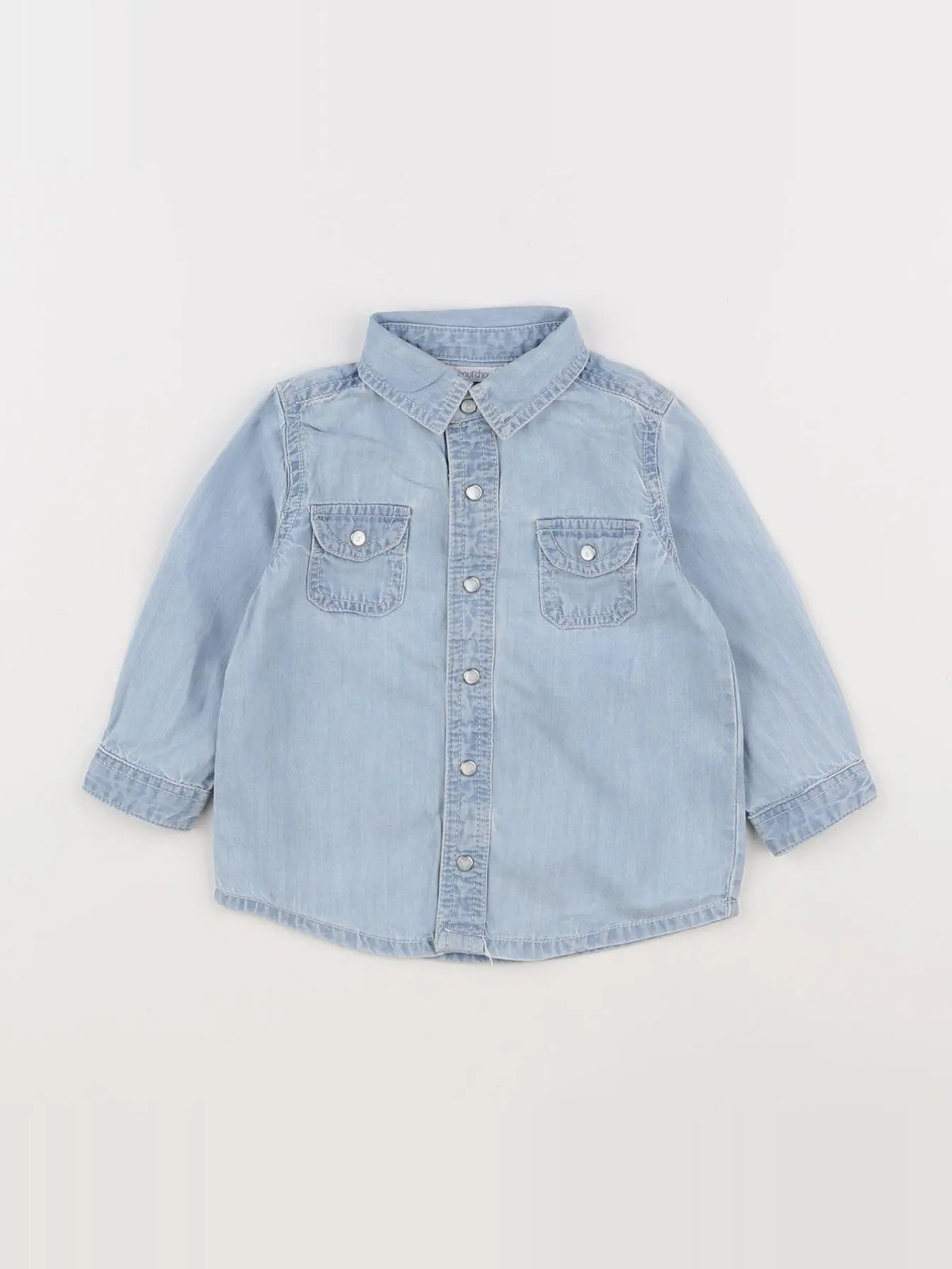 Boutchou - chemise bleu - 9 mois