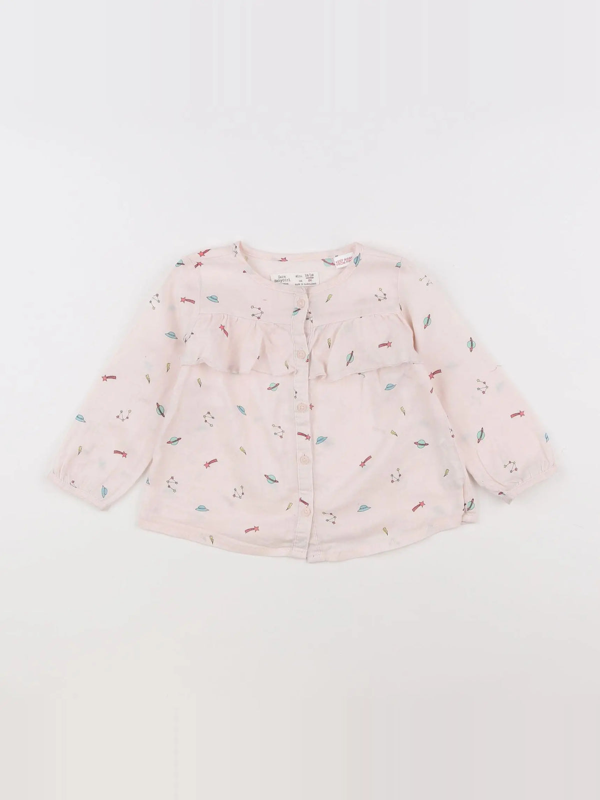 Zara - blouse rose - 12/18 mois