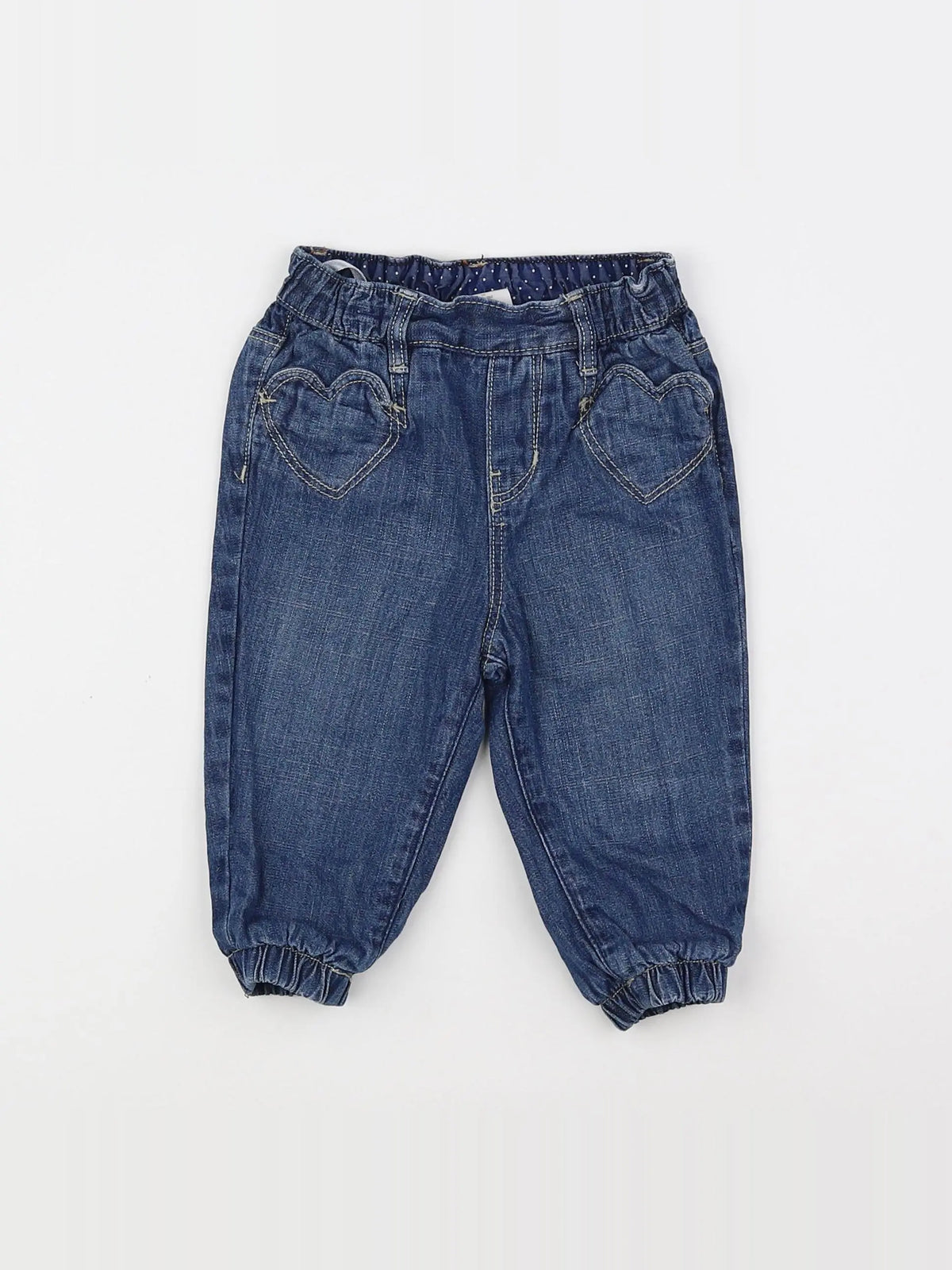 H&M - jean bleu - 6/9 mois