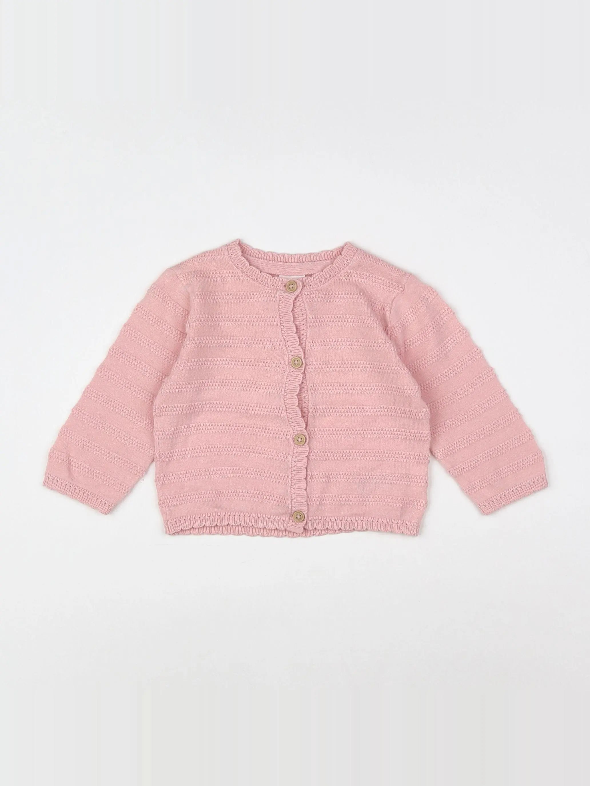 H&M - gilet rose - 3 mois