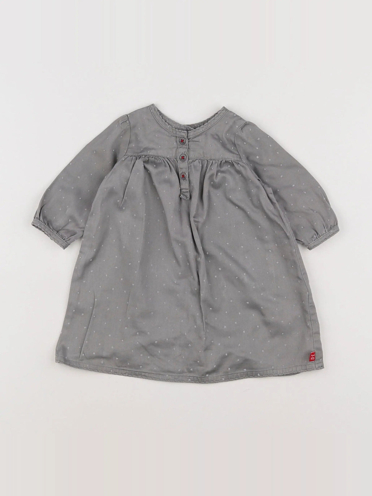 Petit Bateau - robe gris - 3 mois