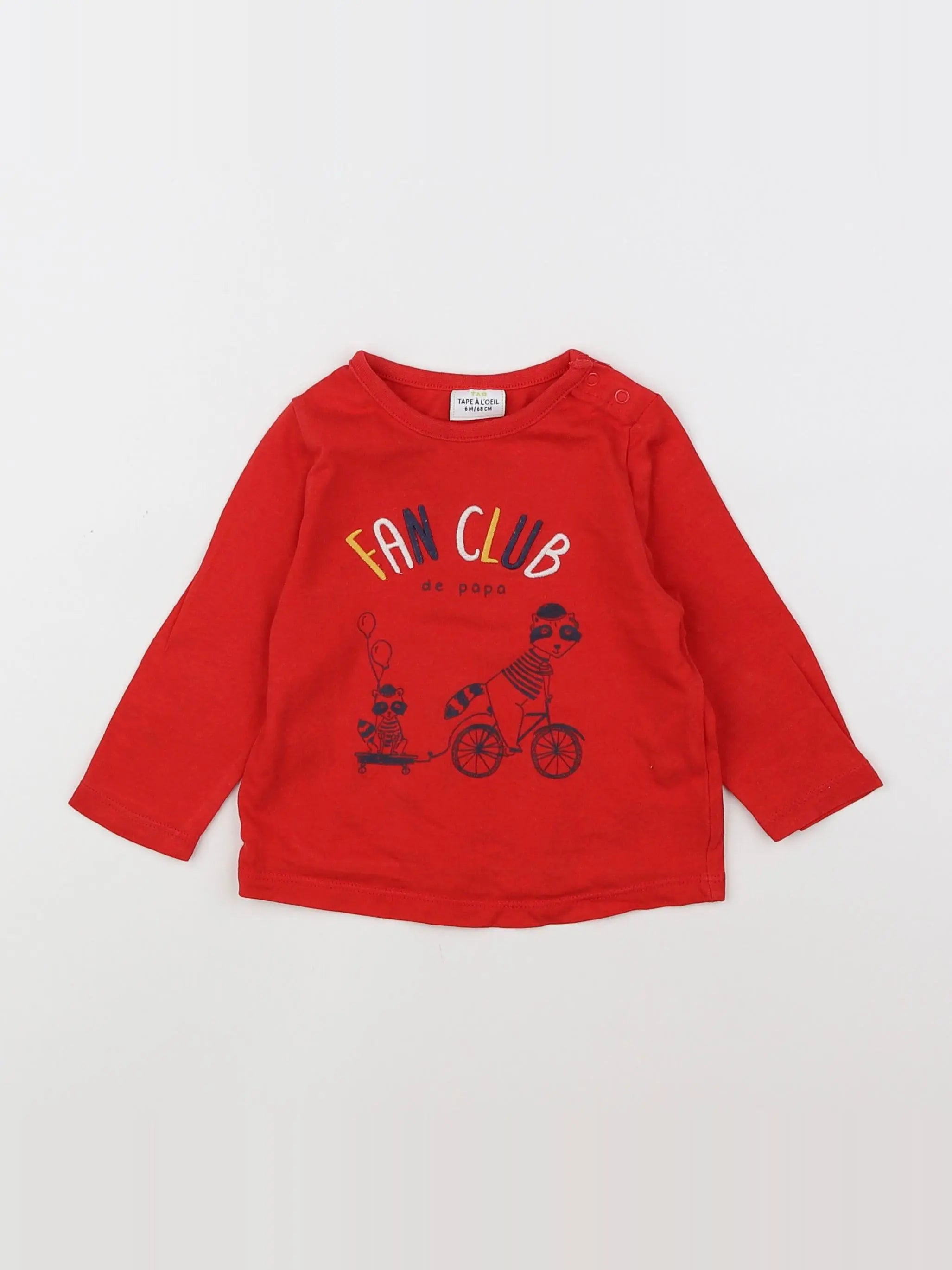 Tape à l'oeil - tee-shirt rouge - 6 mois