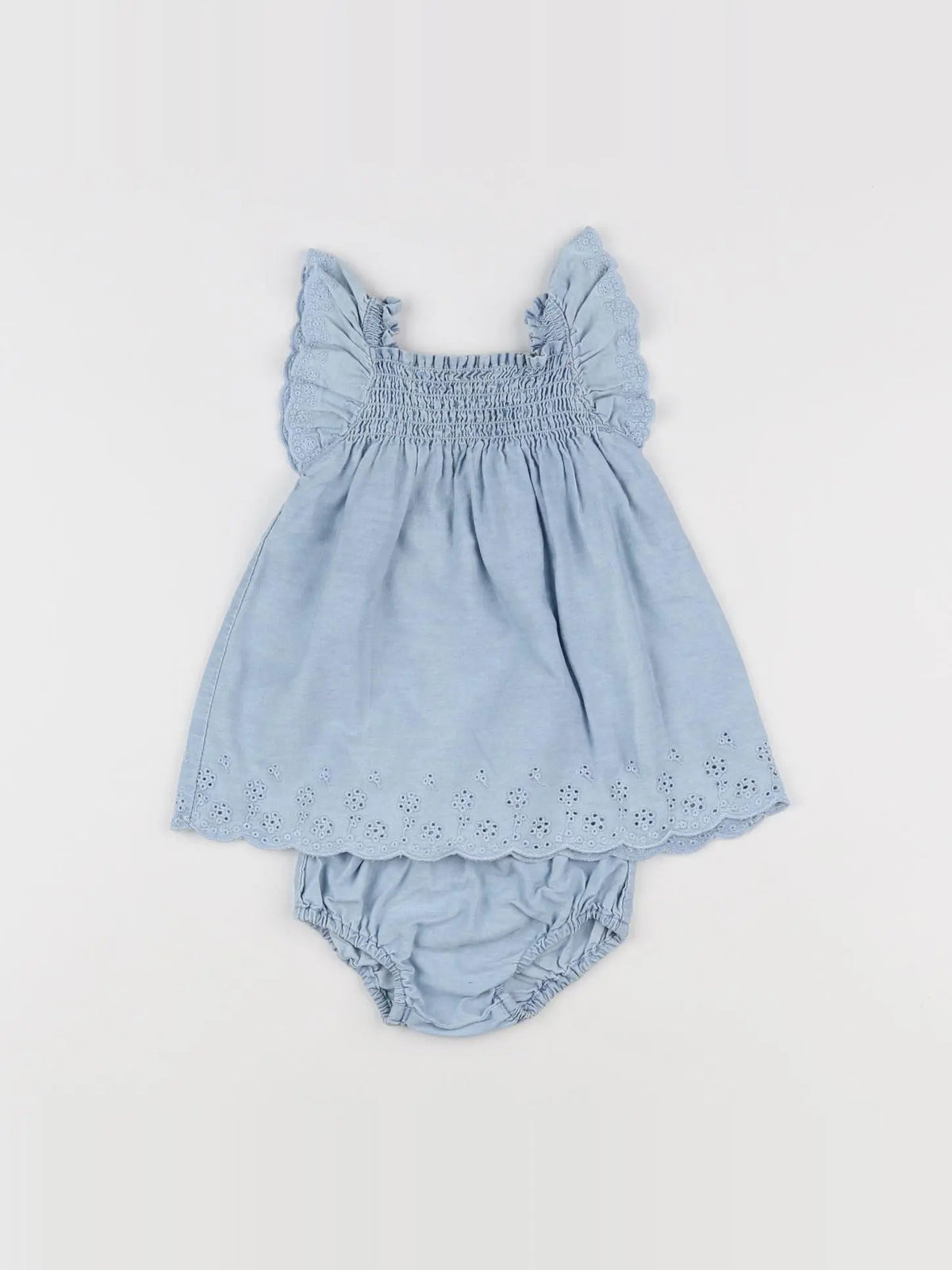 Zara - robe bleu - 3/6 mois