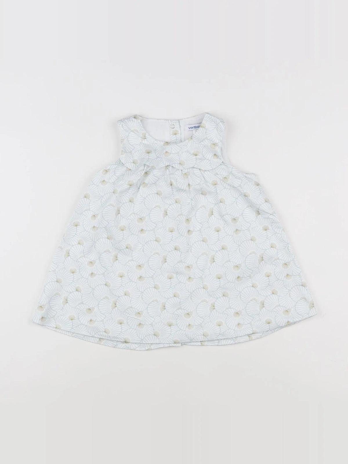 Vertbaudet - robe blanc, bleu - 18 mois