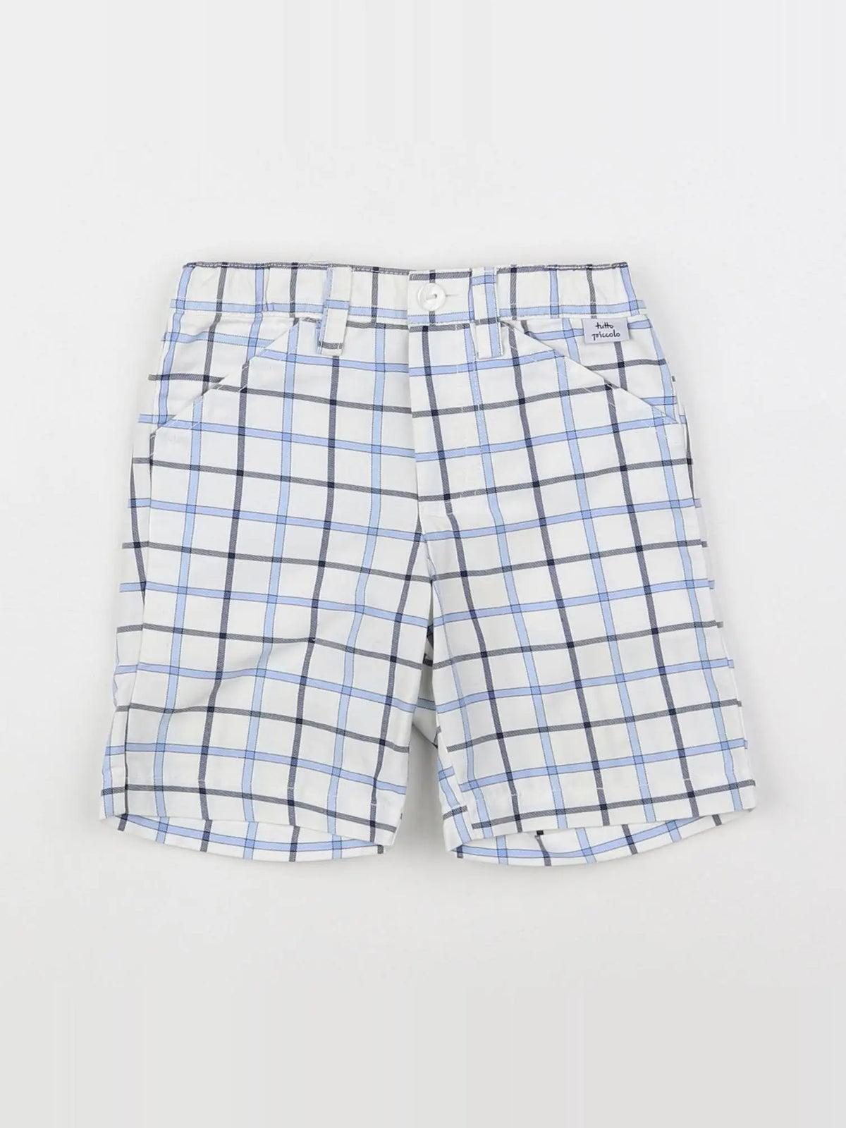 Tutto Piccolo - short blanc, bleu - 12 mois