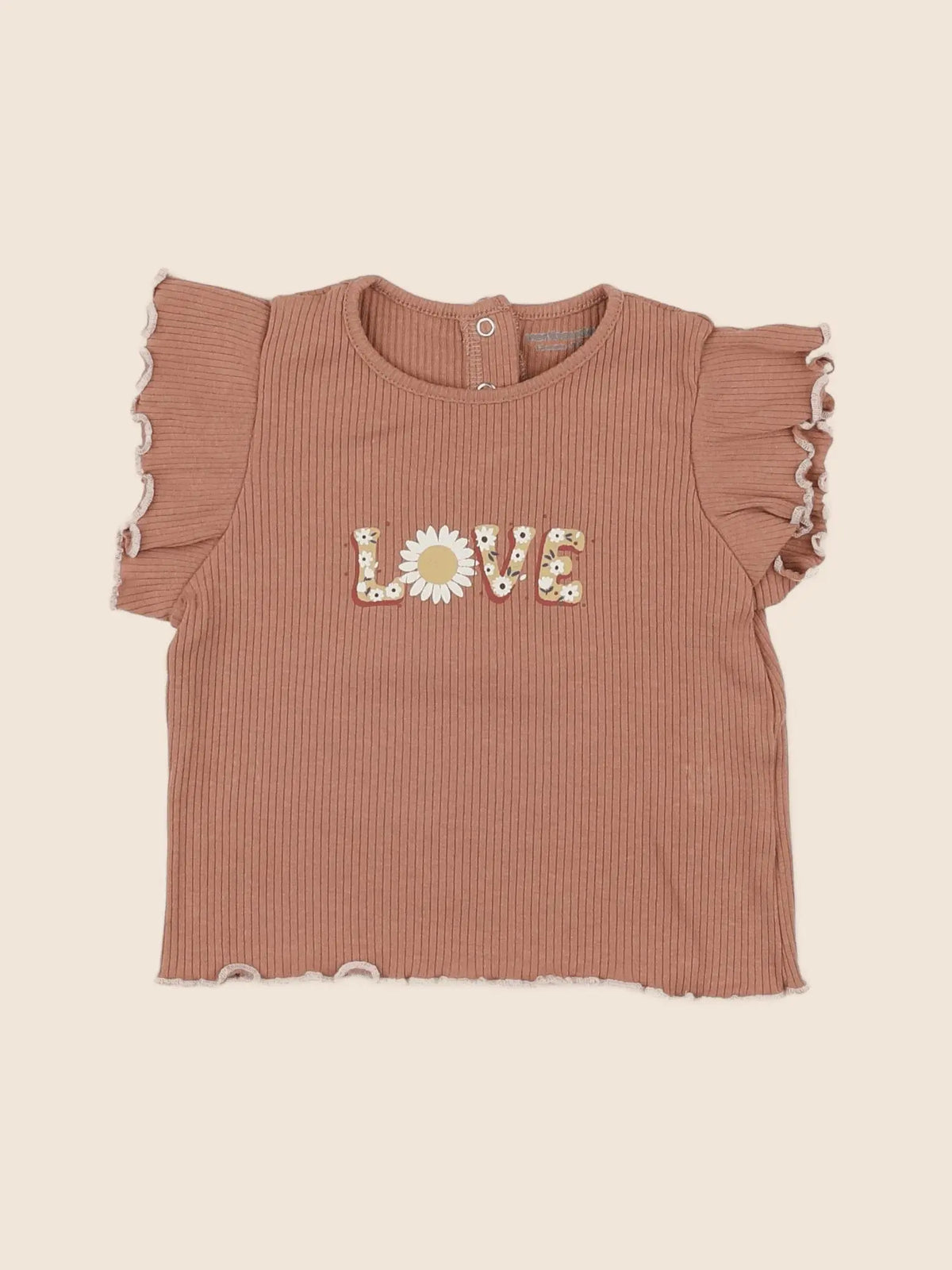 Vertbaudet - tee-shirt marron - 12 mois