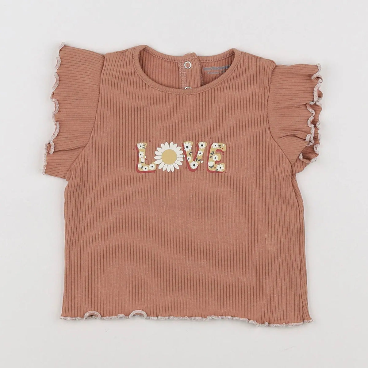 Vertbaudet - tee-shirt marron - 12 mois