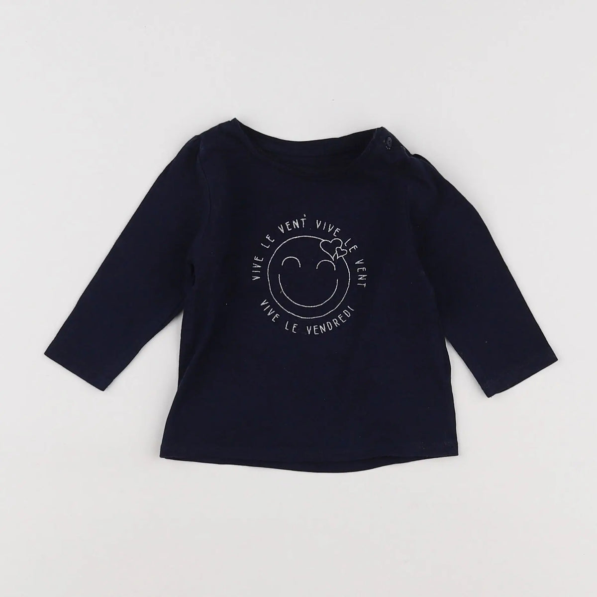 Vertbaudet - tee-shirt bleu - 3 mois