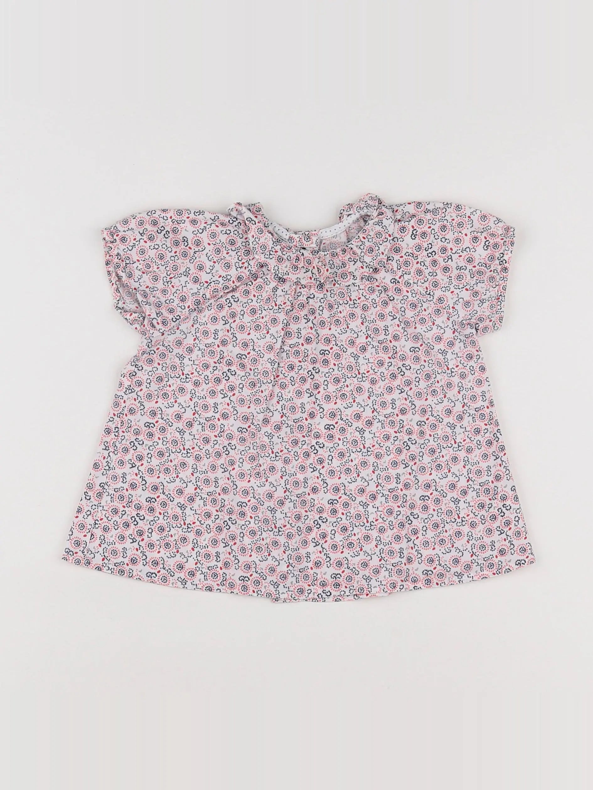 Petit Bateau - blouse multicolore - 12 mois