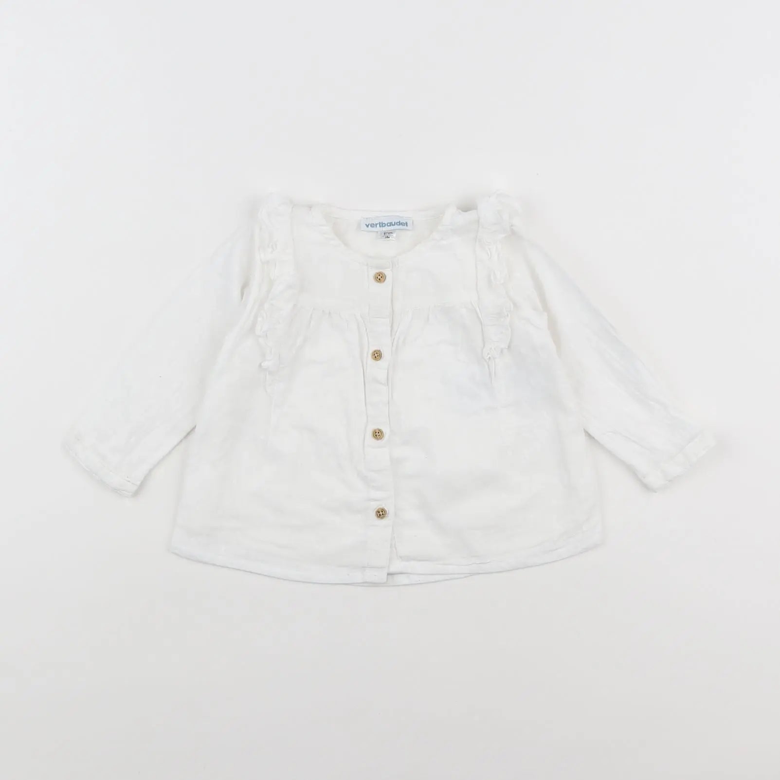 Vertbaudet - chemise blanc - 6 mois