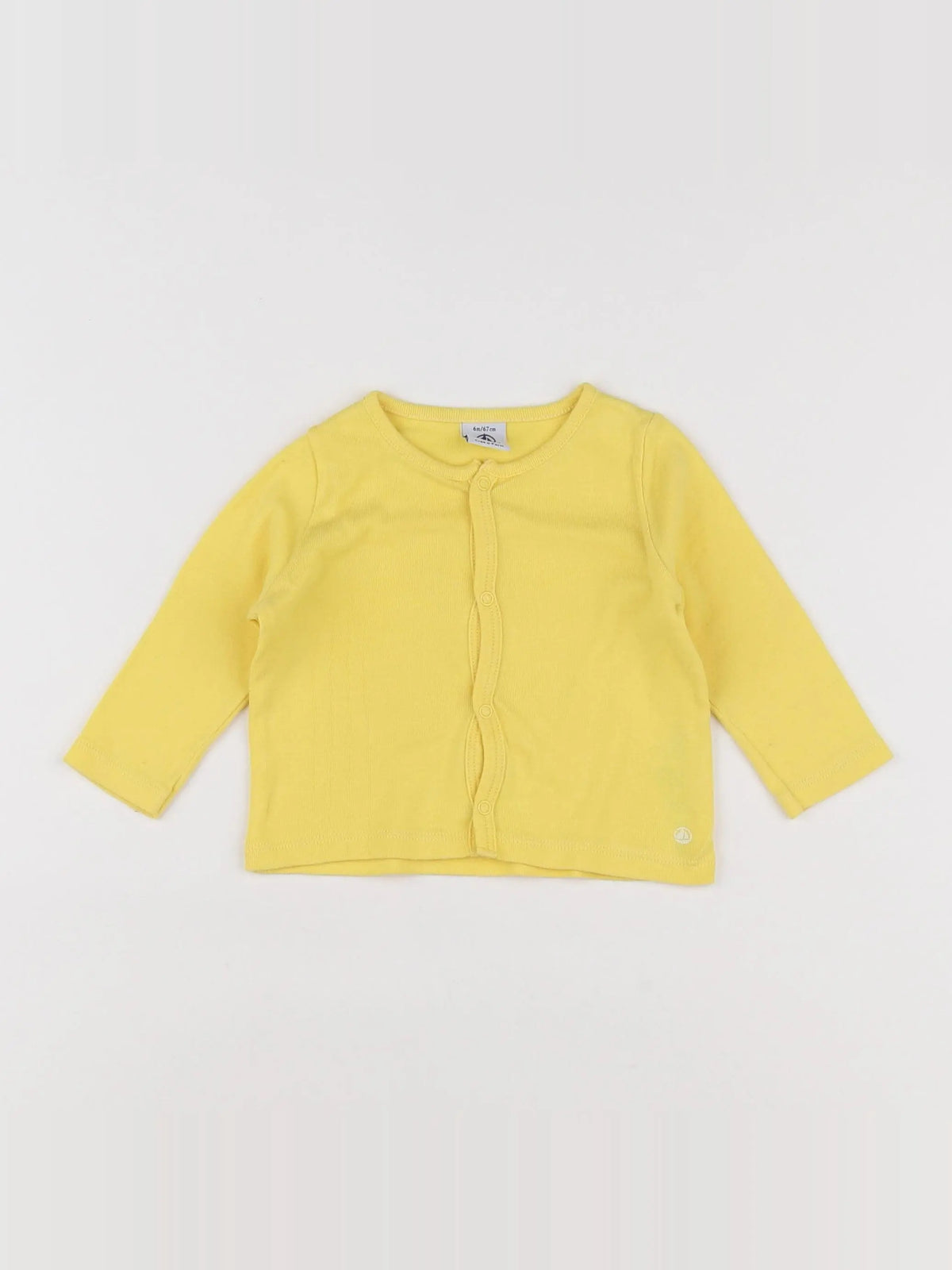 Petit Bateau - gilet jaune - 6 mois