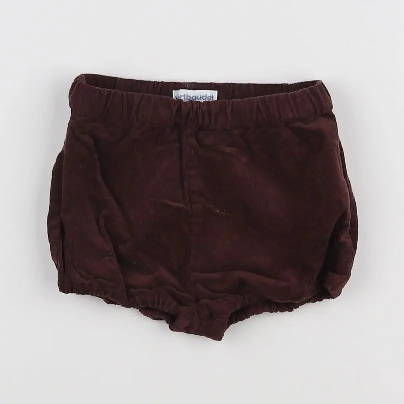 Vertbaudet - short marron - 6 mois