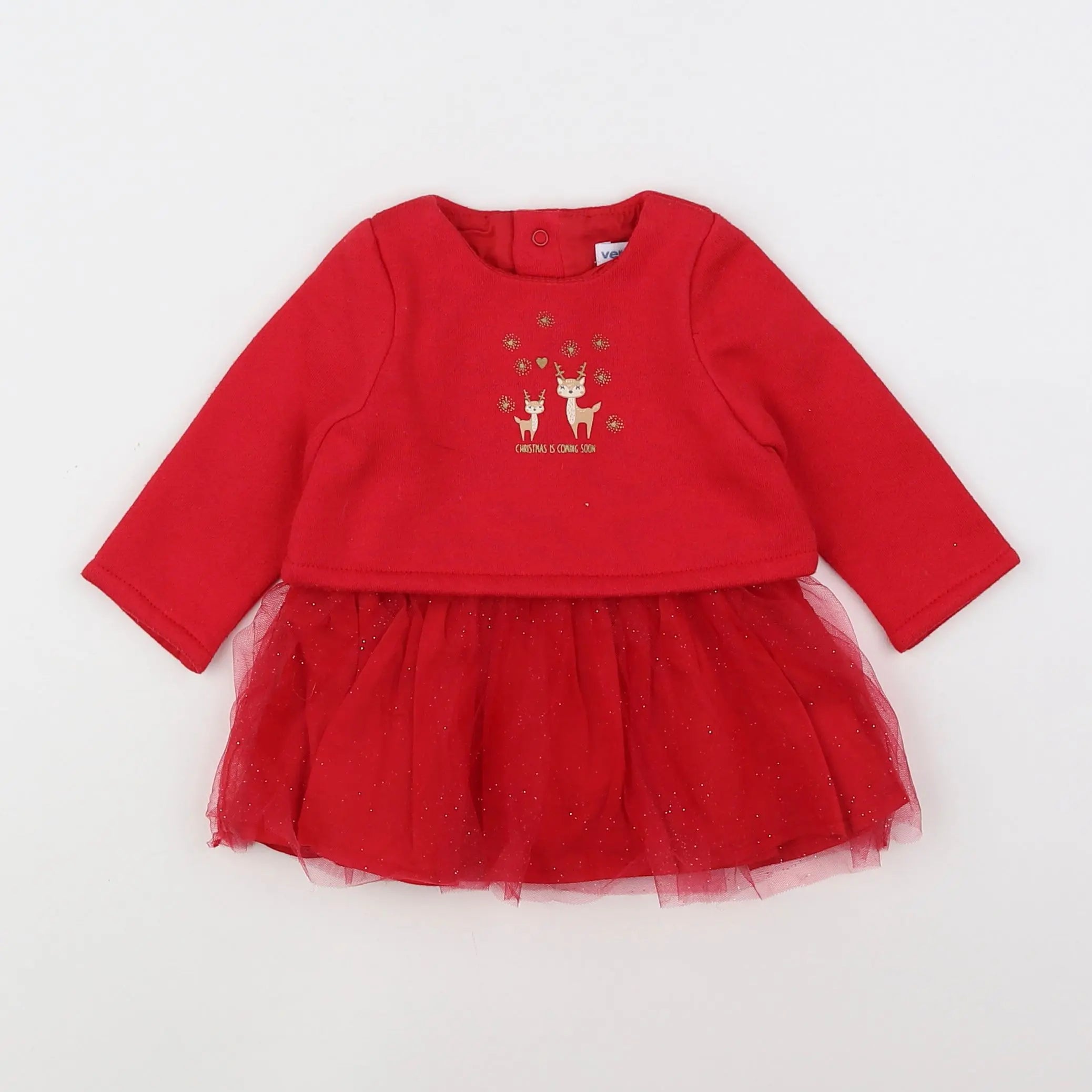Vertbaudet - robe rouge - 3 mois