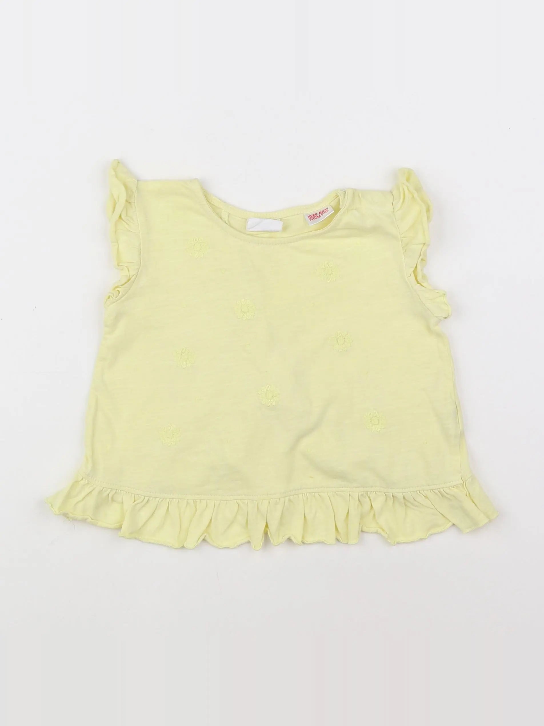 Zara - tee-shirt jaune - 12/18 mois