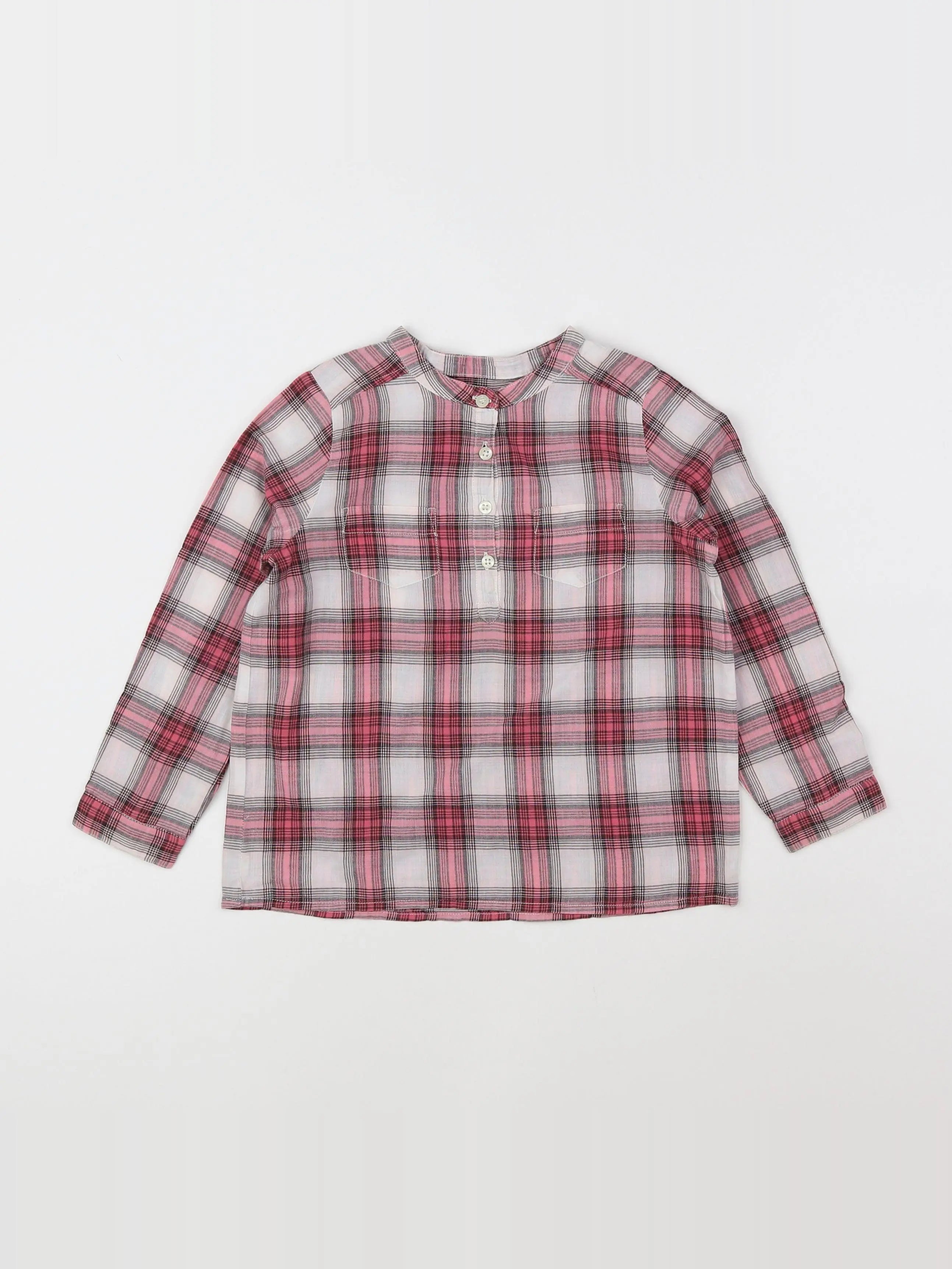 Bonpoint - blouse blanc, rose - 4 ans