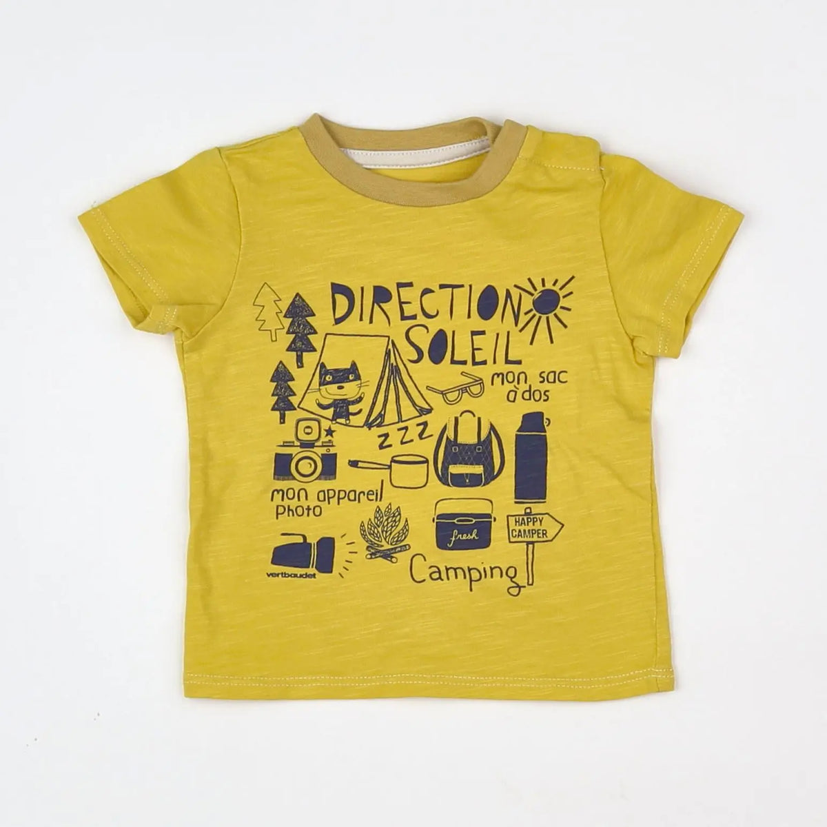 Vertbaudet - tee-shirt jaune - 3 mois