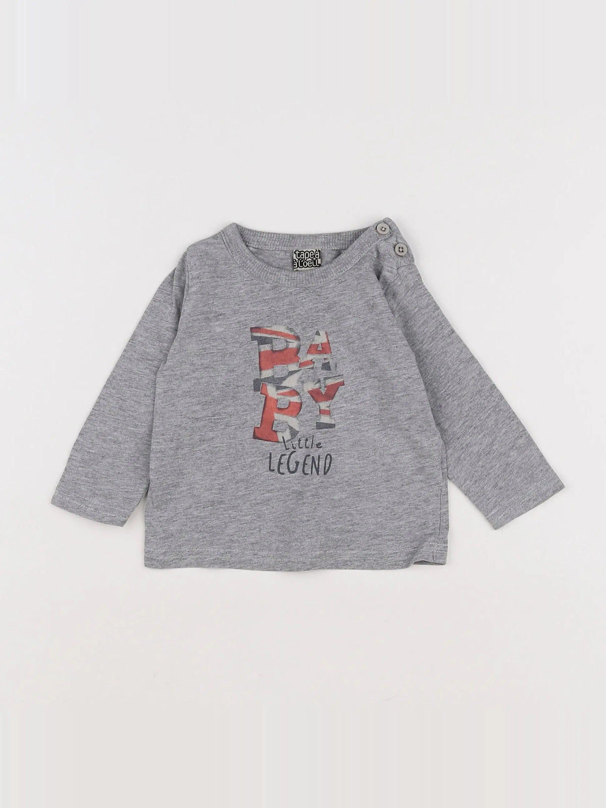 Tape à l'oeil - tee-shirt gris, rouge - 6 mois