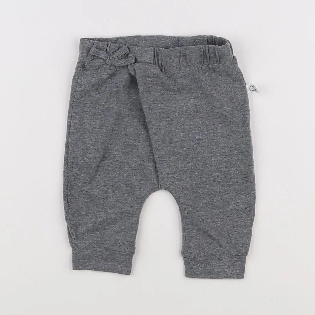 Vertbaudet - pantalon gris - 3 mois