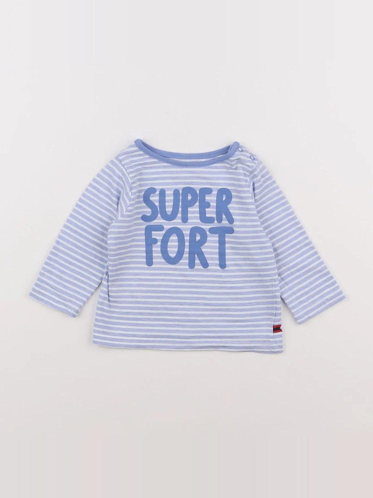 Cadet Rousselle - tee-shirt blanc, bleu - 6 mois